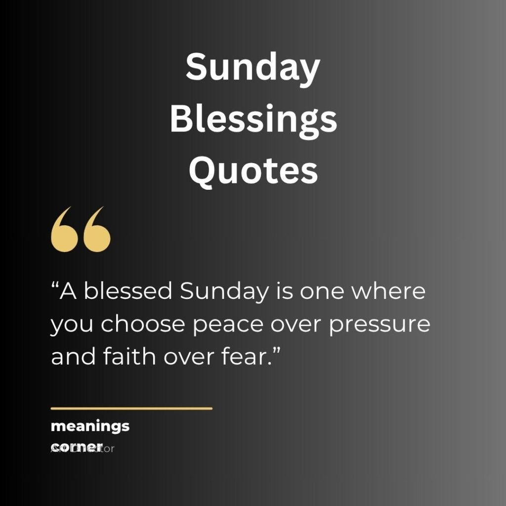 Sunday Blessings Quotes