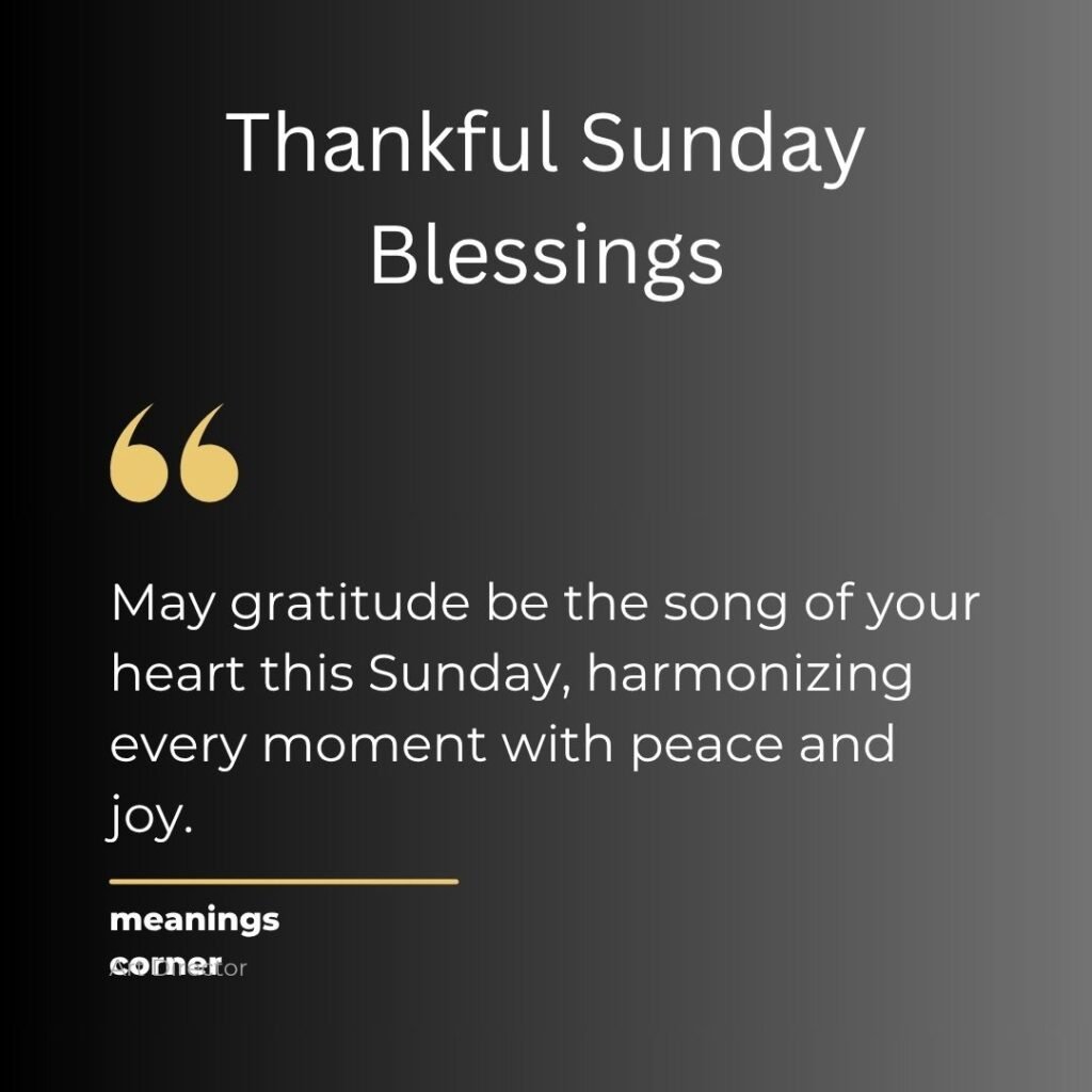 Thankful Sunday Blessings