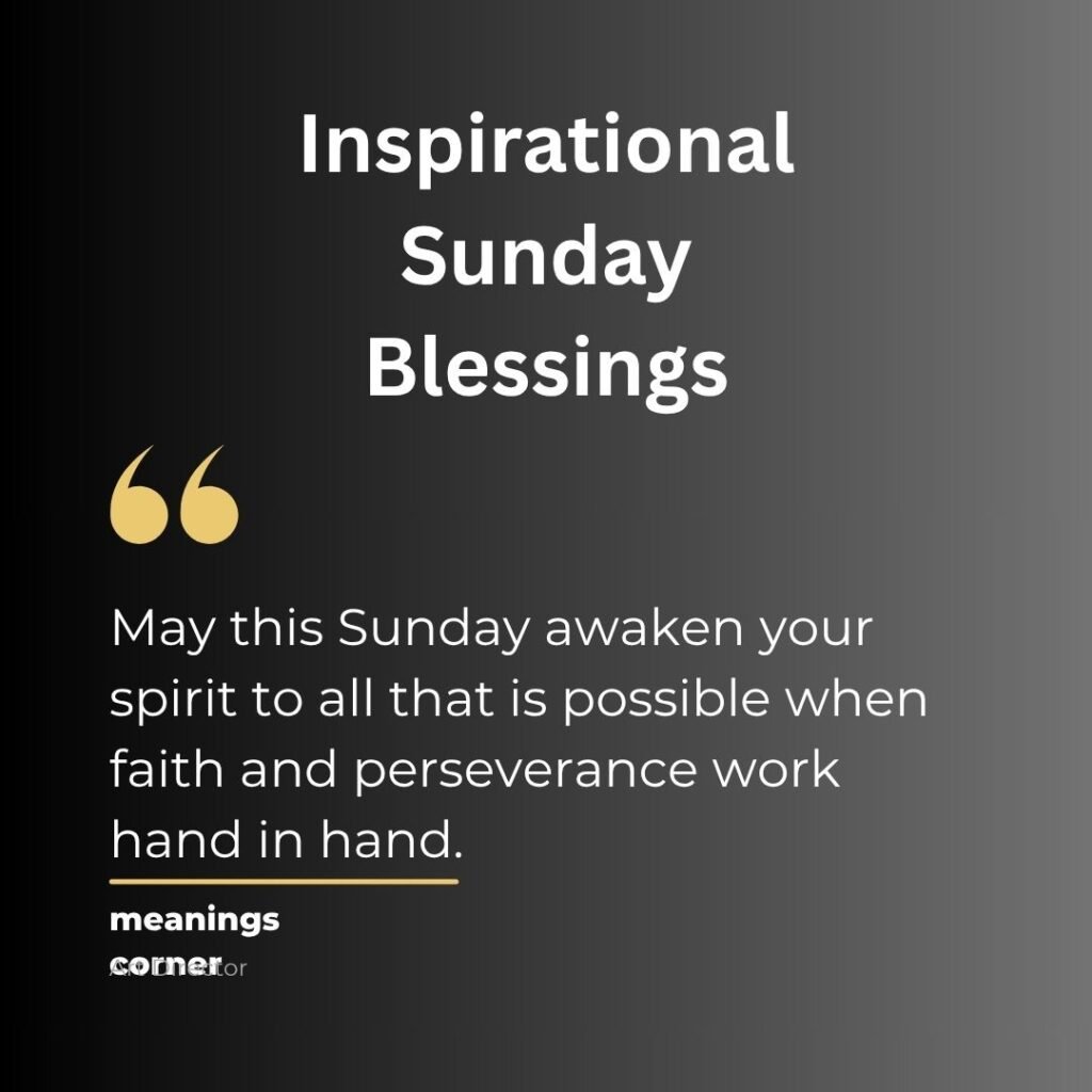 Inspirational Sunday Blessings