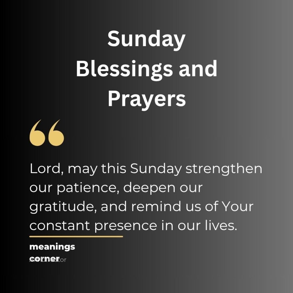 Inspirational Sunday Blessings and Prayers