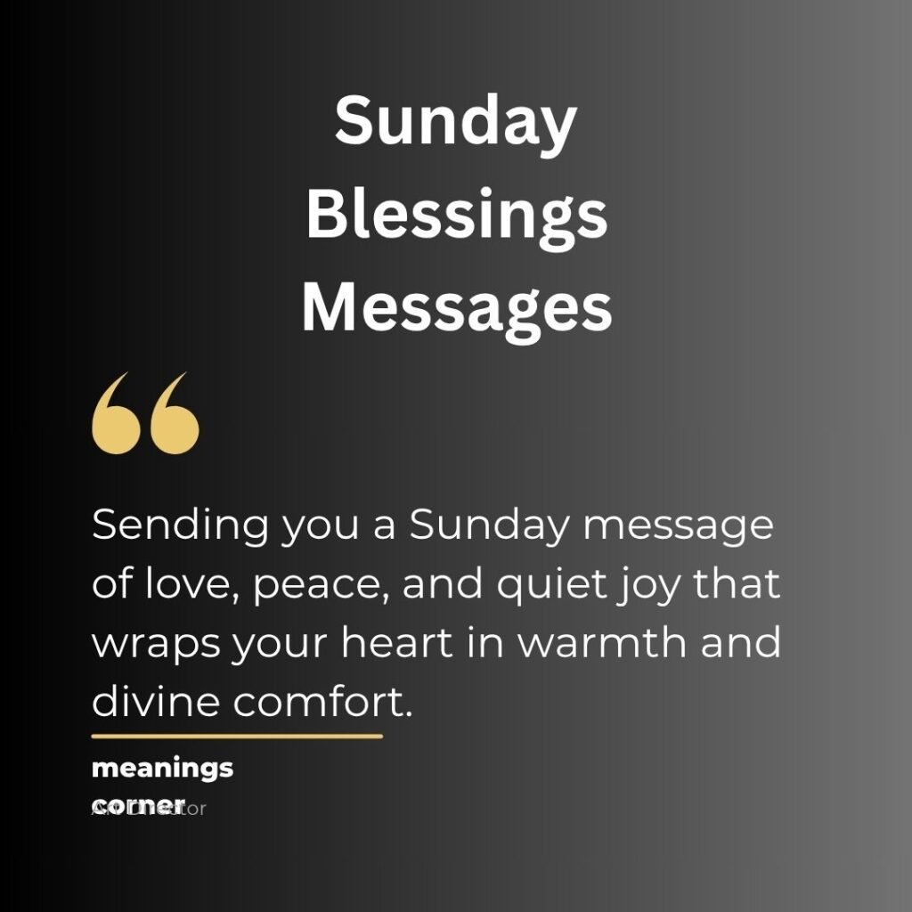 Sunday Blessings Messages