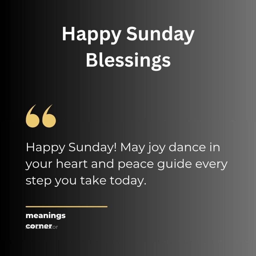 Happy Sunday Blessings