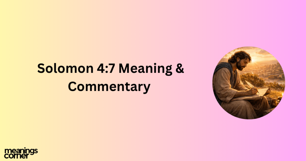 Solomon 4:7 Meaning & Commentary 