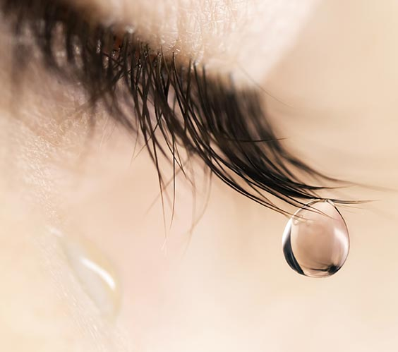 Tears from Right Eye and Left Eye