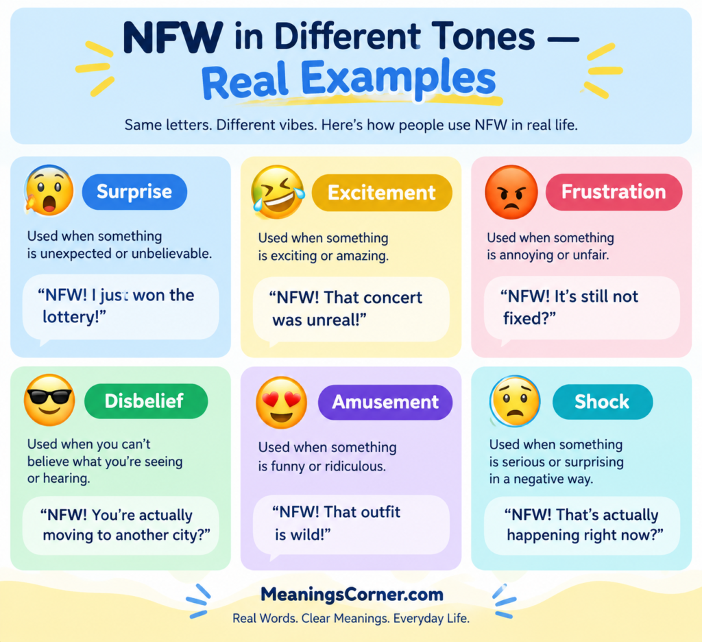 NFW in Different Tones — Real Examples